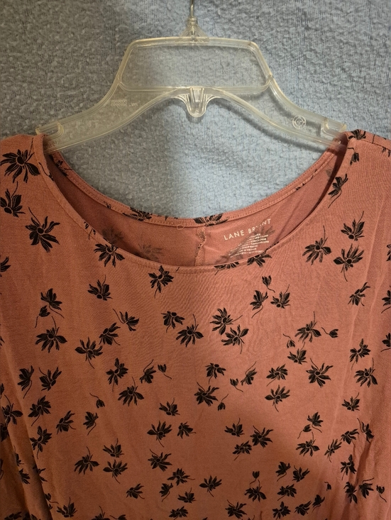 Lane Bryant Dusty Rose Floral Blouse - Picture 4 of 5